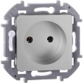 Розетка INSPIRIA 673712 2К 16А алюминий