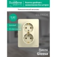 Розетка GLOSSA GSL000224 2-ая с/з бежевый