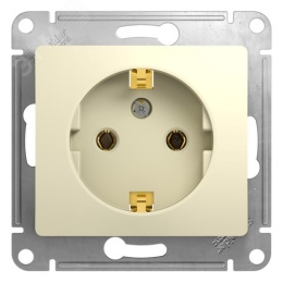 Розетка GLOSSA GSL000243 c/з бежевый