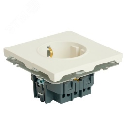 Розетка STEKKER RST16-5110-01 1ая c/з белый фарфор, серия ЭМИЛИ
