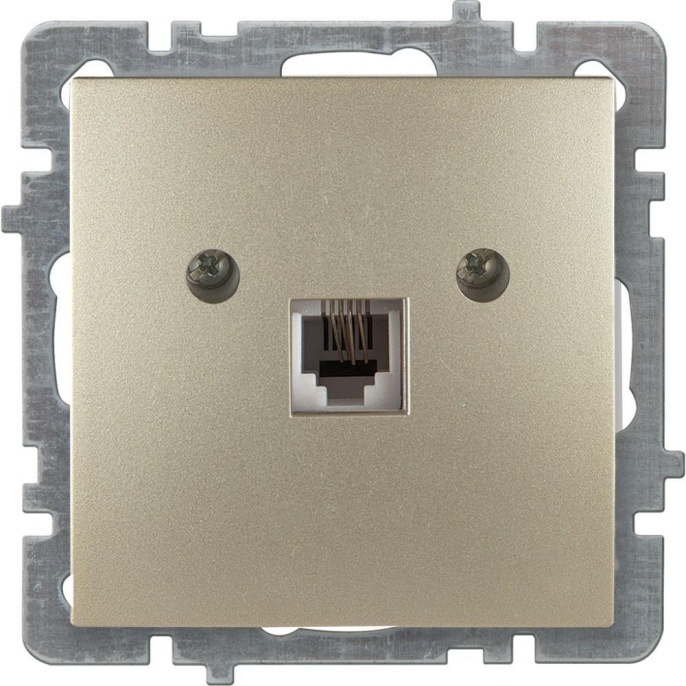 Розетка NILSON 24150440 СУ телефон 1мест. золото 