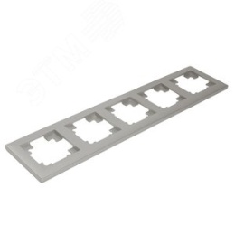 Рамка STEKKER PFR00-7004-03 4-я СЕРЕБРО пластик, серия КАТРИН
