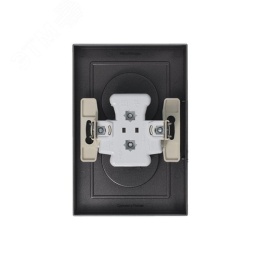 Розетка AtlasDesign ATN000620 2-ая б/з механизм мокко