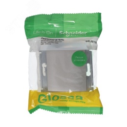 Переключатель GLOSSA GSL001261 1кл, механизм, платина