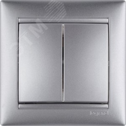 Legrand Valena 770105 Выключатель 2кл. алюм. 