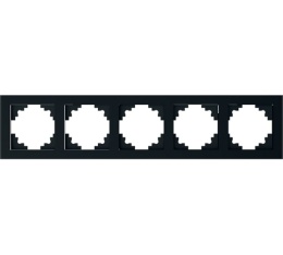 Рамка STEKKER GFR00-7005-05 5-я черный, серия КАТРИН