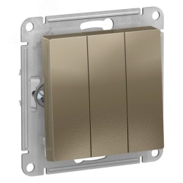 Выключатель AtlasDesign ATN000531 3кл, шампань, механизм
