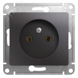 Розетка GLOSSA GSL001341 1 б/з, графит