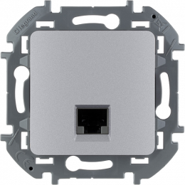 Розетка INSPIRIA 673832 RJ 45 кат 6 UTP алюминий