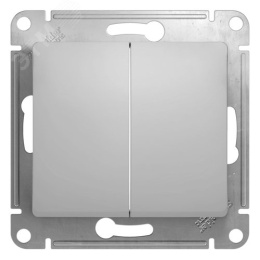 Переключатель GLOSSA GSL000365 2кл. в рамку алюминий
