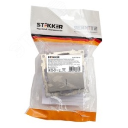 Выключатель STEKKER GLS10-7104-03 2кл серебро, (механизм) серия КАТРИН