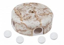 Коробка BIRONI B1-521-09 распределительная №1 d=78мм ЛИЗЕТТА мрамор (ретро)