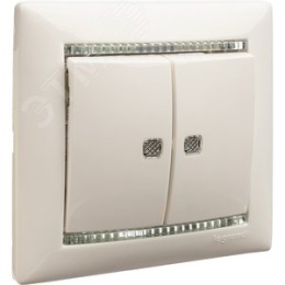 Legrand Valena 774428 выключатель 2кл с подсв. белый 