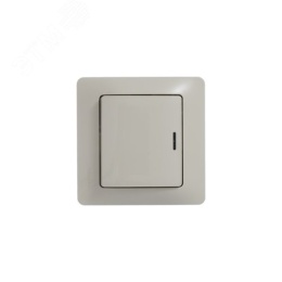 Выключатель GLOSSA GSL000213 1кл c подсв., бежевый