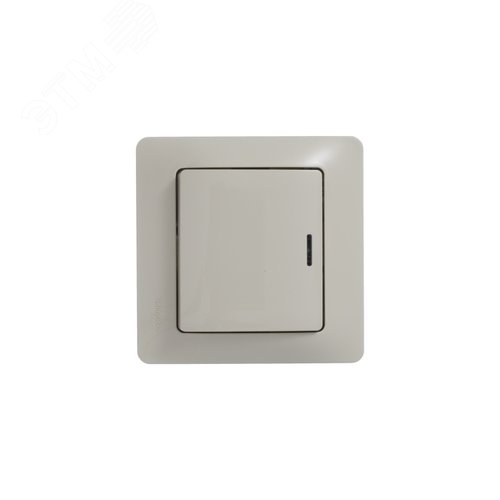 Выключатель GLOSSA GSL000213 1кл c подсв., бежевый