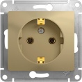 Розетка GLOSSA GSL000443 с заз. в рамку титан