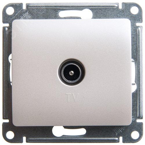 Розетка GLOSSA GSL000691 TV, механизм, перламутр
