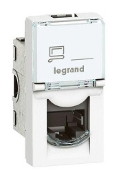Розетка Legrand Mosaic 76561 RJ45 1модуль белая