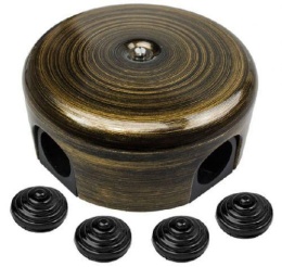 Коробка BIRONI B1-522-25 распределительная №2 d=110м бронза (ретро)
