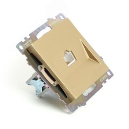Розетка RJ-45 STEKKER GLS00-7107-08 золото, (механизм) серия КАТРИН