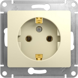Розетка GLOSSA GSL000243 c/з бежевый