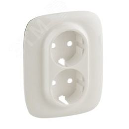 Legrand Valena-A 754959 2*2k+з 16А ЛП 250В накладка двойной розетки жемчуг