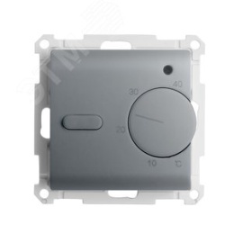 Терморегулятор STEKKER GLS00-7117-03 СЕРЕБРО, д/т.пола 3500W серия КАТРИН