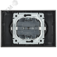 Розетка IEK BRITE 2-ная c/з черный