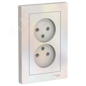 Розетка AtlasDesign ATN000420 2я б/з механизм, жемчуг