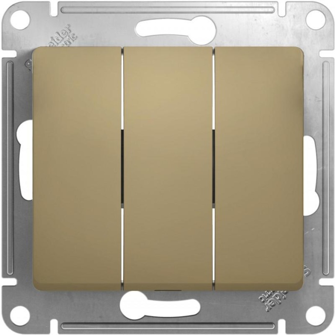 Выключатель GLOSSA GSL000431 3кл, механизм, титан