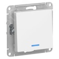 Выключатель AtlasDesign ATN000113 1кл с подсв., белый, механизм