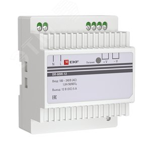 Блок питания EKF 12V 60W на DIN-рейку