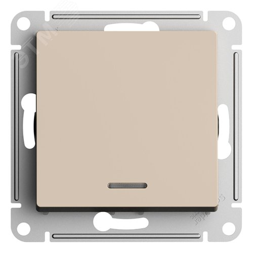 Выключатель AtlasDesign ATN001213 1кл c подсв, песочный, механизм