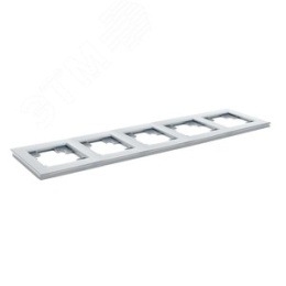 Рамка STEKKER GFR00-7005-03 5-я серебро, серия КАТРИН