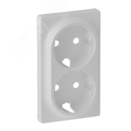 Legrand Valena-L 754950 2*2k+з ЛП 16А 250В накладка двойной розетки белая