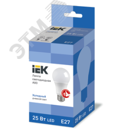 Лампа IEK LED25 Е27 25W A80 6500K 220V