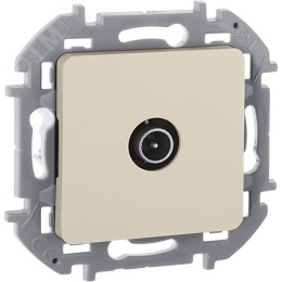 Розетка INSPIRIA 673861 TV проходная 14 дб 862 мг сл.кость