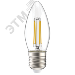 Лампа IEK LED7 7W С37 E27 4000K свеча филамент прозрачный