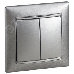 Legrand Valena 770105 Выключатель 2кл. алюм. 