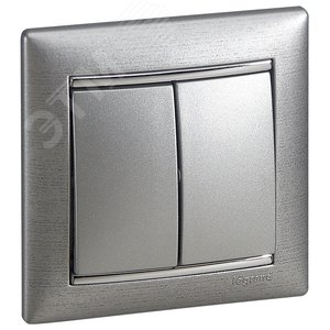 Legrand Valena 770105 Выключатель 2кл. алюм. 