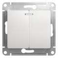 Выключатель GLOSSA GSL000153 2кл с подсв., белый