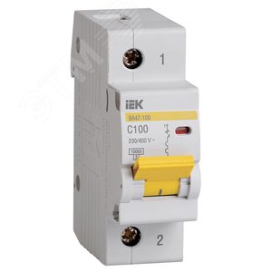 100А 1Р ВА47-100 IEK хар-ка С