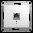 Розетка GLOSSA GSL000181T RJ11 в рамку белый