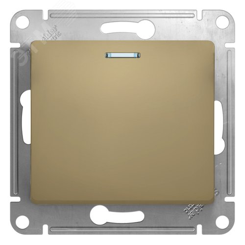 Выключатель GLOSSA GSL000413 1кл с подс., механизм, титан
