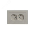 Розетка AtlasDesign ATN000220 2ая б/з механизм, бежевая