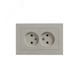 Розетка AtlasDesign ATN000220 2ая б/з механизм, бежевая