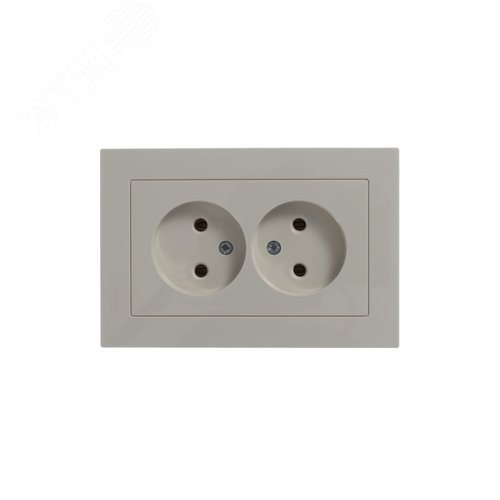 Розетка AtlasDesign ATN000220 2ая б/з механизм, бежевая