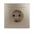 Розетка NILSON 24150417 СУ 1ая с\з золото