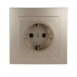 Розетка NILSON 24150417 СУ 1ая с\з золото