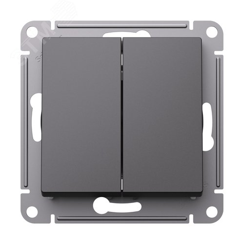 Переключатель AtlasDesign ATN001465 2кл, базальт, механизм